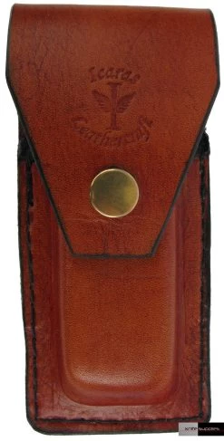 Icaras Leathercraft (Australian Made) Stockman Knife Sheath - Light Brown