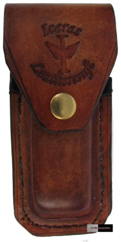 Icaras Leathercraft (Australian Made) Stockman Knife Sheath - Antique Golden Tan