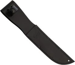 Kabar Full Size Black Fixed Blade Knife 1211, Leather Sheath