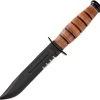 Kabar Short USMC Fixed Blade Knife 1252, Leather Sheath