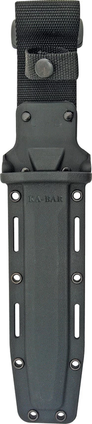 Kabar D2 Extreme Full Size Black Fixed Blade Knife 1282, Nylon Sheath