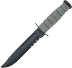 Kabar Foliage Green Full Size Black Fixed Blade Knife 5012, Nylon Sheath