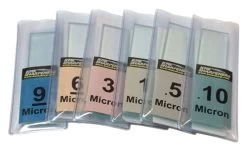 KME Diamond Lapping Film And Glass Blank (6 X Grit) Boxed Set DLF-BXST