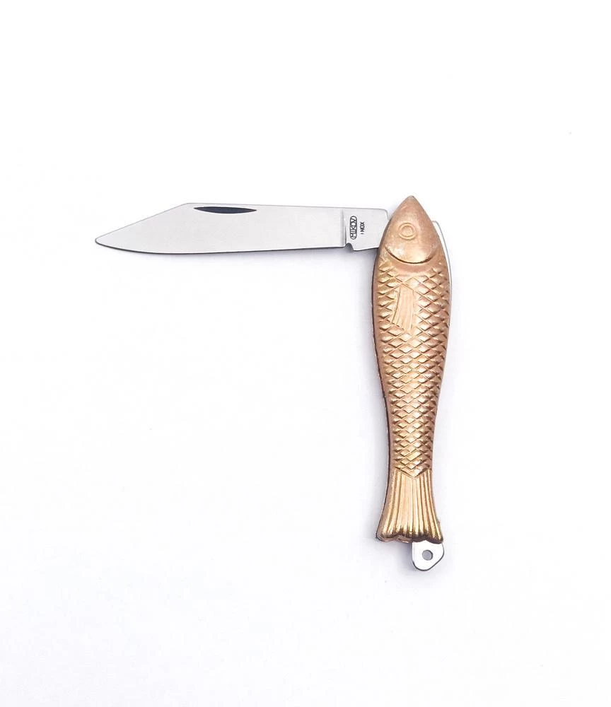 Mikov Rybička "Little Fish" Golden Pocket Folder Knife - 130-NZn-1/ZL 3 Mikov Rybička "Little Fish" Golden Pocket Folder Knife - 130-NZn-1/ZL
