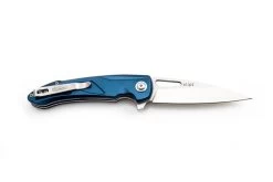 Mikov Elipt Stonewash Linerlock D2 Steel Blue Duralumin Elox Pocket Folder Knife - ELIPT