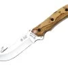 Nieto Warfare Olive Wood Guthook Hunting Fixed Blade Knife, Leather Sheath - 194O