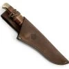 Puma SGB Buffalo Hunter Stacked Leatrher Fixed Blade Knife, Leather Sheath - 6817200LTR