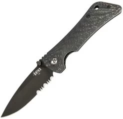 Southern Grind Spider Monkey Black Serrated S35VN Carbon Fibre Folder Knife