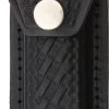 Black Leather Embossed Basketweave Belt Sheath To Suit 3.5 - 4 Inch Knife -Knifes Series Shop SH1143