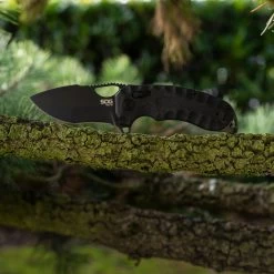 SOG Kiku XR Blackout Linen Micarta Tanto Folder Knife 12-27-02-57 -Knifes Series Shop SOG12270257 7