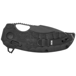 SOG Kiku XR LTE Blackout Micarta/Carbon Tanto Folder Knife 12-27-04-57 -Knifes Series Shop SOG12270457 4