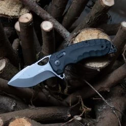 SOG Kiku XR LTE Blackout Micarta/Carbon Tanto Folder Knife 12-27-04-57 -Knifes Series Shop SOG12270457 5