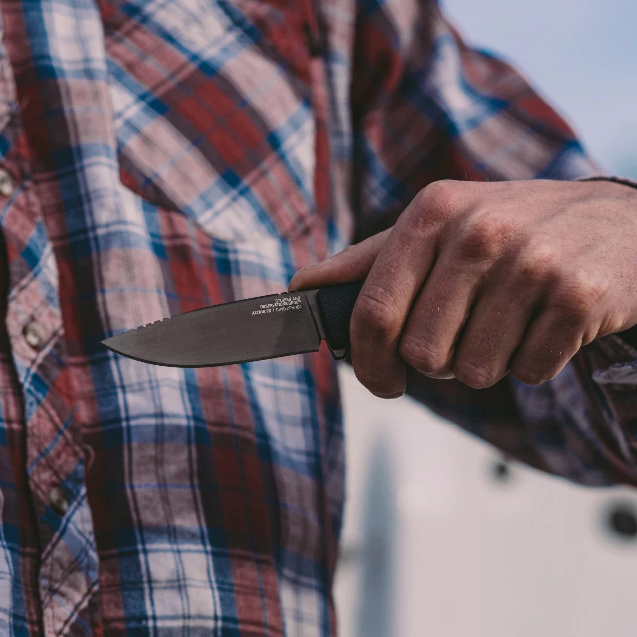 SOG Altair FX Squid Ink CRYO 154CM SteeL Fixed Blade Knife, Kydex Sheath - 17-79-01-57 9 SOG Altair FX Squid Ink CRYO 154CM SteeL Fixed Blade Knife, Kydex Sheath - 17-79-01-57 - Image 7