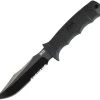 SOG Seal Pup Elite Black TiNi Partially Serrated Fixed Blade Knife E37T 2 SOG Seal Pup Elite Black TiNi Partially Serrated Fixed Blade Knife E37T -Knifes Series Shop SOGE37TNCP