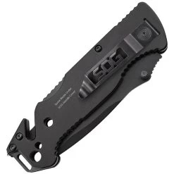 SOG Escape Clip Point Black Serrated Recue Folder Knife FF25