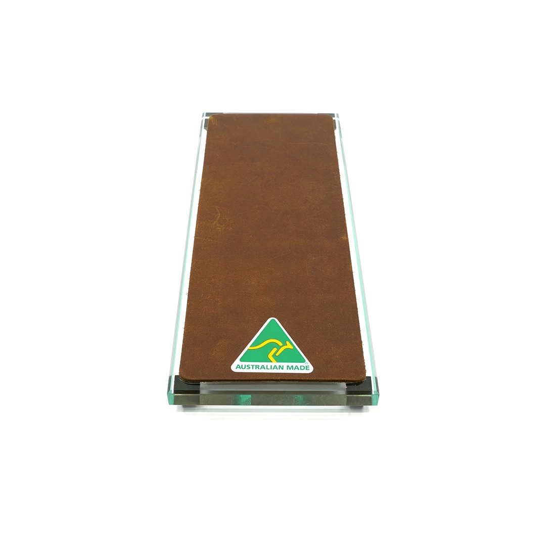 Sydney Strop Co. Premium Glass Single-Sided Strop - Brown Cow Leather - Made In Australia 4 Sydney Strop Co. Premium Glass Single-Sided Strop - Brown Cow Leather - Made In Australia - Image 2
